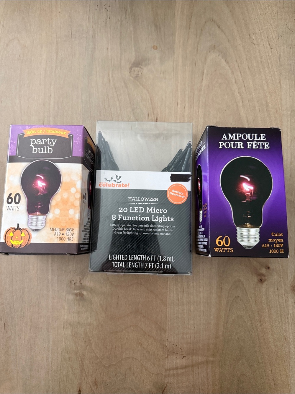 Celebrate! Halloween 20 LED Micro 8-Function String Lights — Black